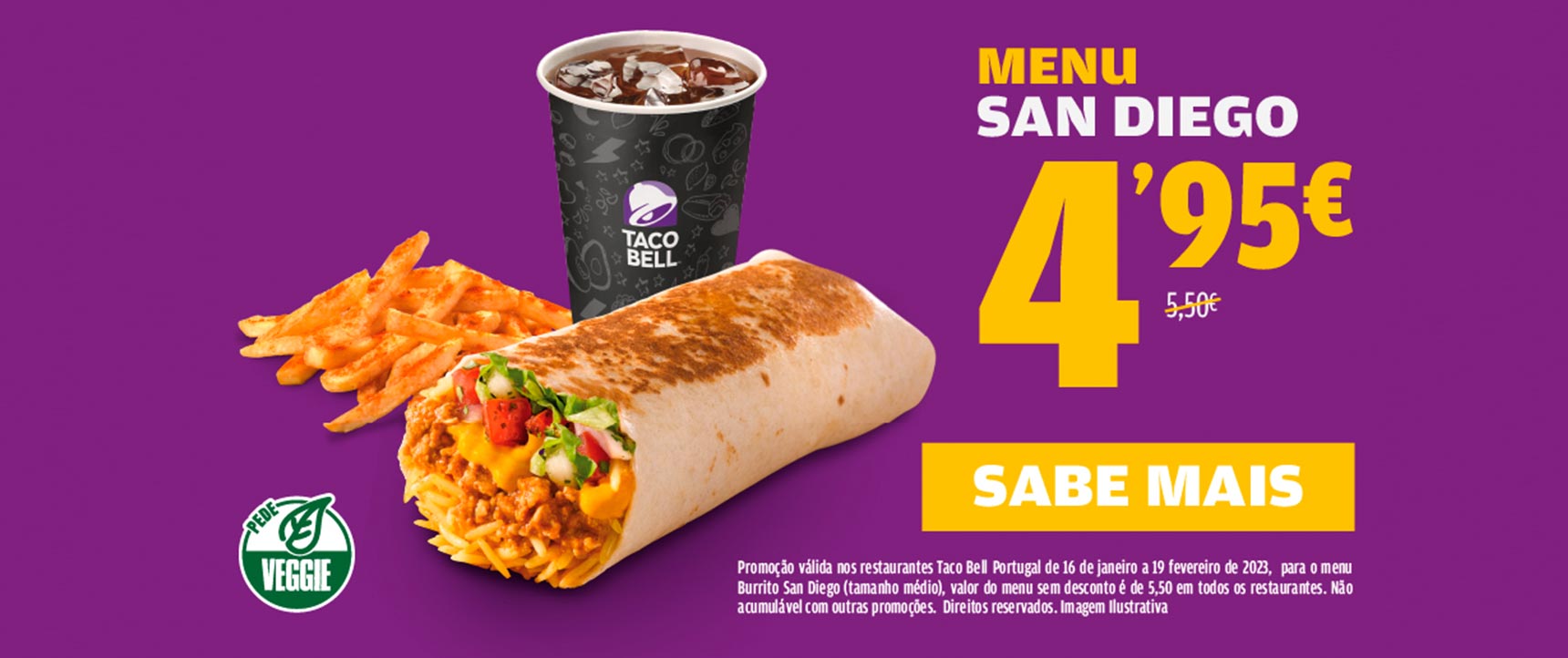Taco Bell promoção menu san diego
