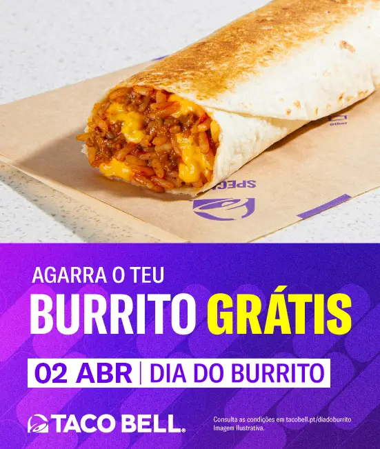 Dia do Burrito Taco Bell Burrito grátis